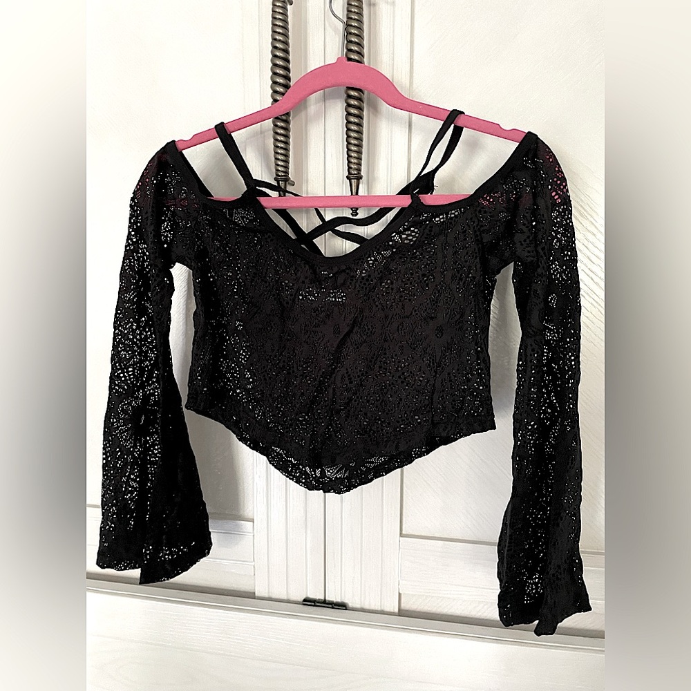 Killstar Sun and Moon Lace Strappy Top